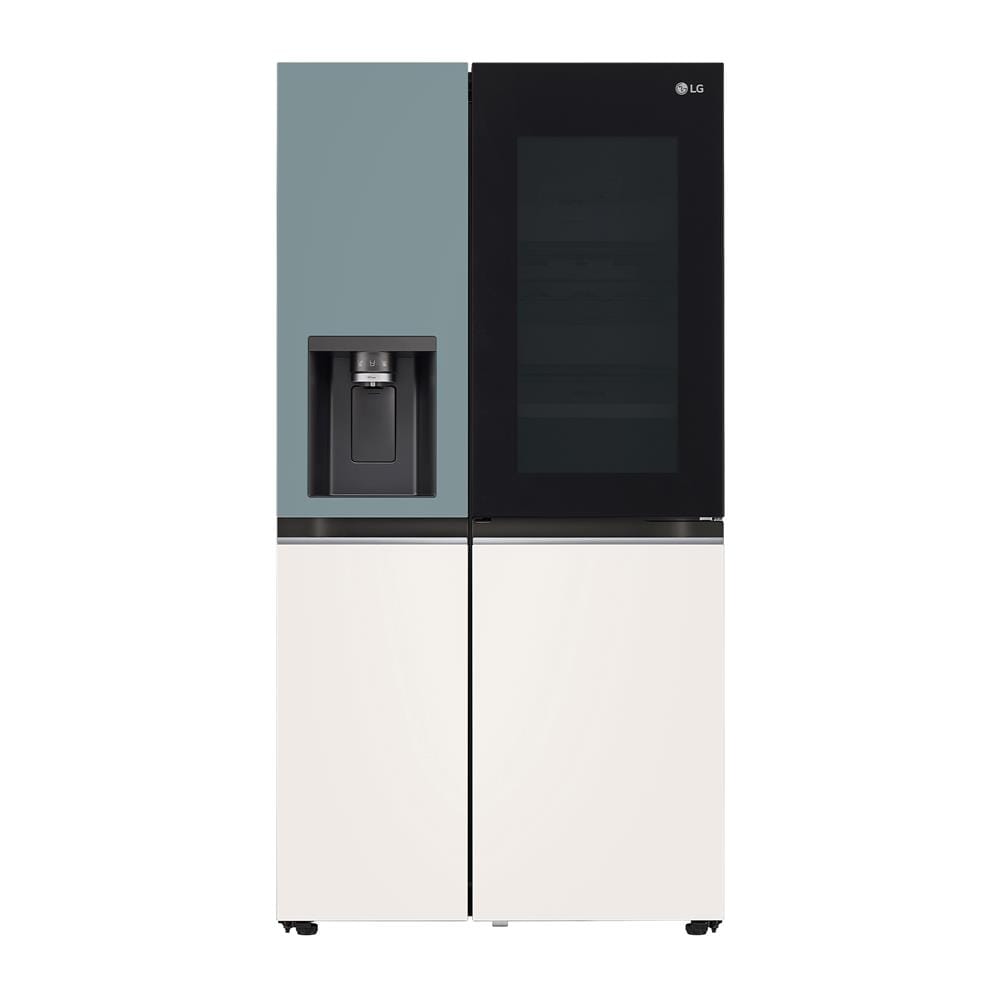 ตู้เย็น SIDE BY SIDE LG GC-X257CMEW.ATEPLMT 22.4 คิว สีเขียวเบจ