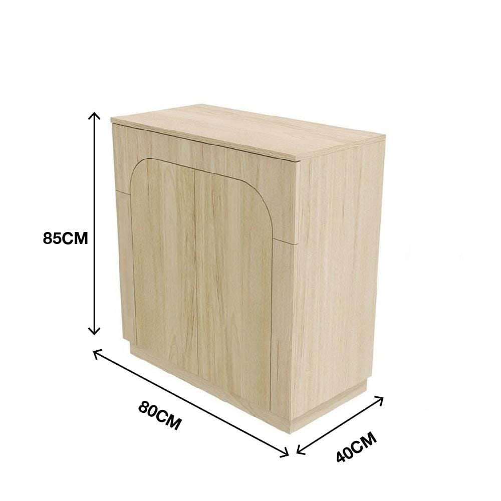 ตู้เตี้ยบานเปิด SB FURNITURE PUDDING 19216501 80 ซม. สีแคนยอนโอ๊ค
