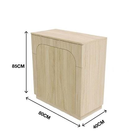 ตู้เตี้ยบานเปิด SB FURNITURE PUDDING 19216501 80 ซม. สีแคนยอนโอ๊ค_7