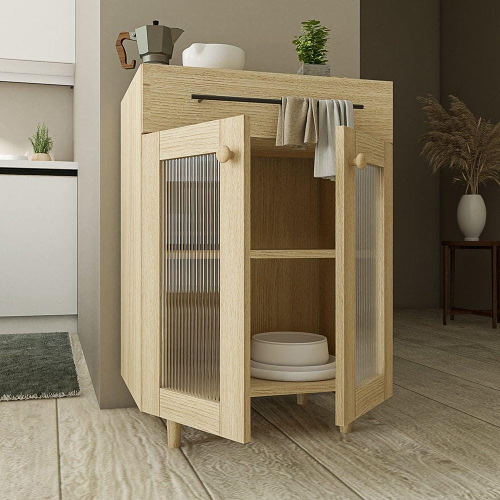 ตู้เตี้ยบานเปิด SB FURNITURE RIKU 19215430 60 ซม. สีแคนยอนโอ๊ค