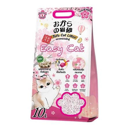 ทรายแมวเต้าหู้ EASY CAT TOFU CAT LITTER กลิ่นซากุระ 10 ลิตร_0