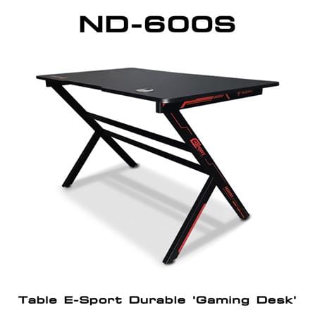 โต๊ะเกมมิ่ง NUBWO ND-600S สีดำ/แดง_1