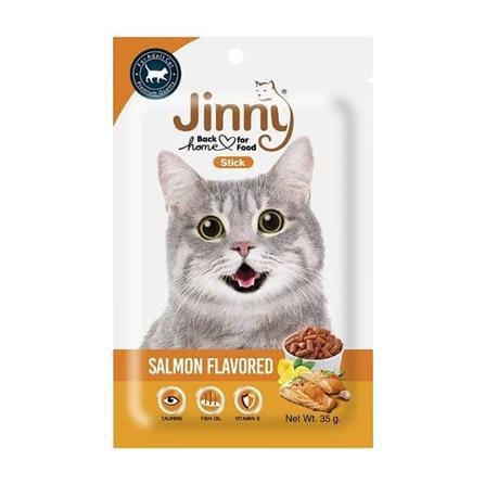 ขนมแมว JINNY CAT SNACK SALMON FLAVORED 35 ก.