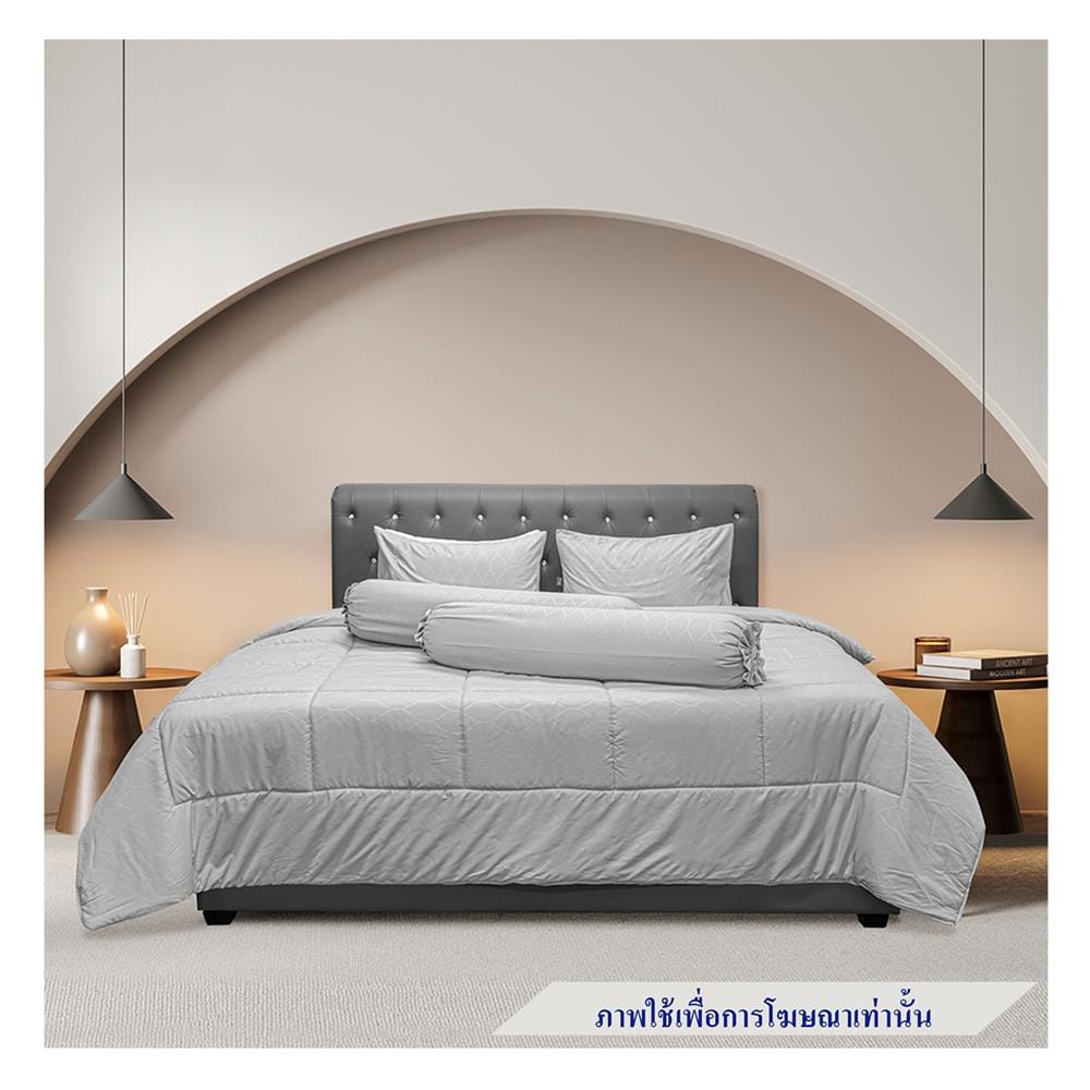 ชุดผ้าปูที่นอน 6 ฟุต 5 ชิ้น PICASSO CLASSIC STYLE COPEN GREY