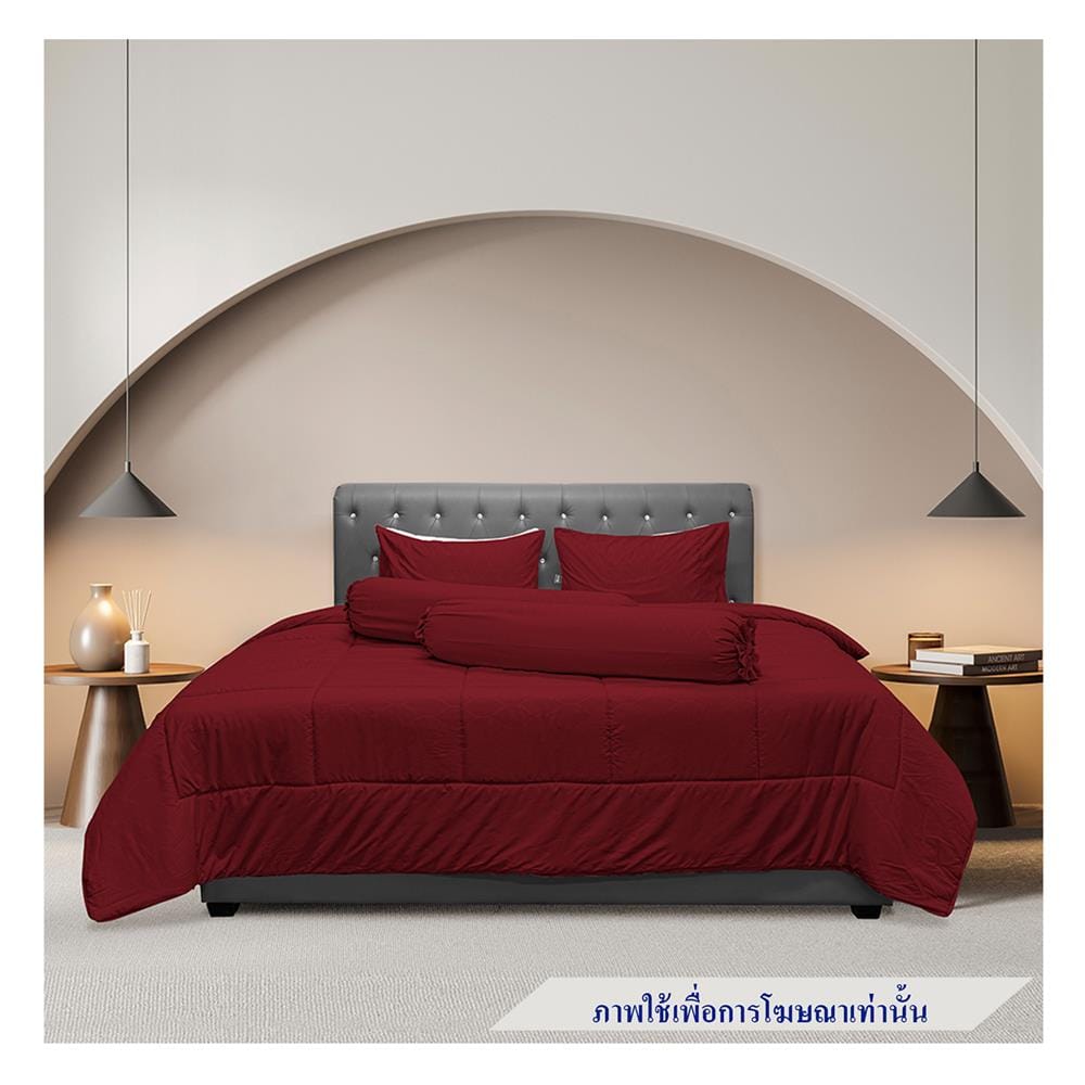 ชุดผ้าปูที่นอน 6 ฟุต 5 ชิ้น PICASSO CLASSIC STYLE สี COPEN RED
