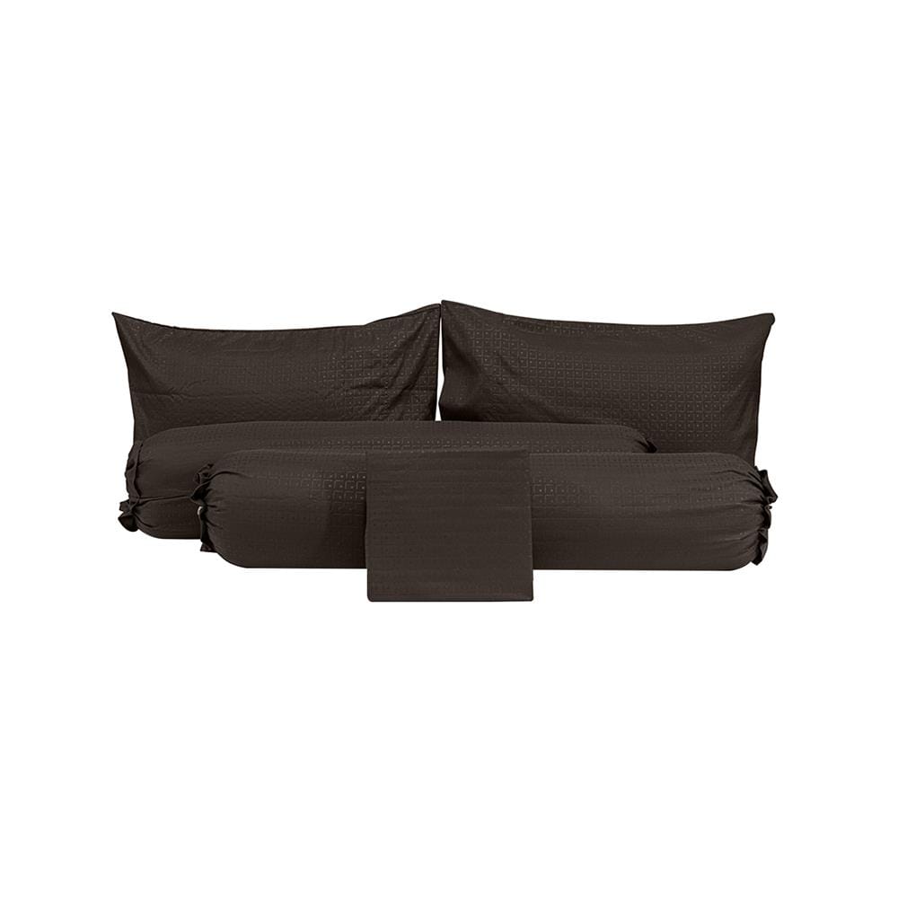 ชุดผ้าปูที่นอน 6 ฟุต 5 ชิ้น PICASSO CLASSIC STYLE FIRA DARKBROWN
