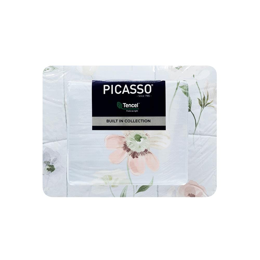 ชุดผ้าปูที่นอน 6 ฟุต 6 ชิ้น PICASSO PB TENCEL สี CHICA BLUE