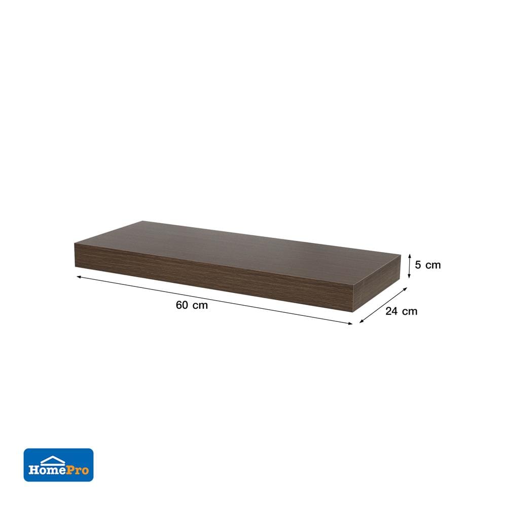 แผ่นชั้นไม้ซ่อนขา STACKO 60x24x5 ซม. สีวินเทจ ทีค