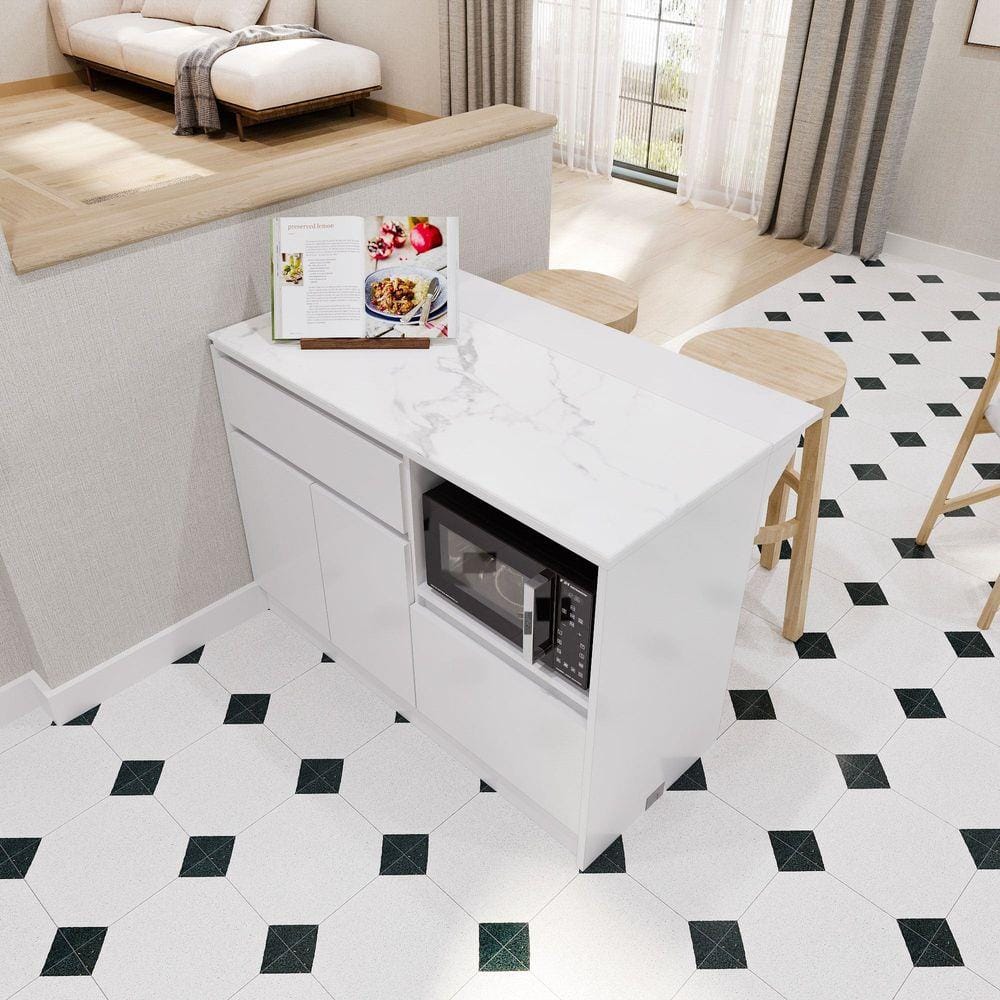 ตู้เตี้ย SB FURNITURE TEPPAN 19220511 120 ซม. สีขาว