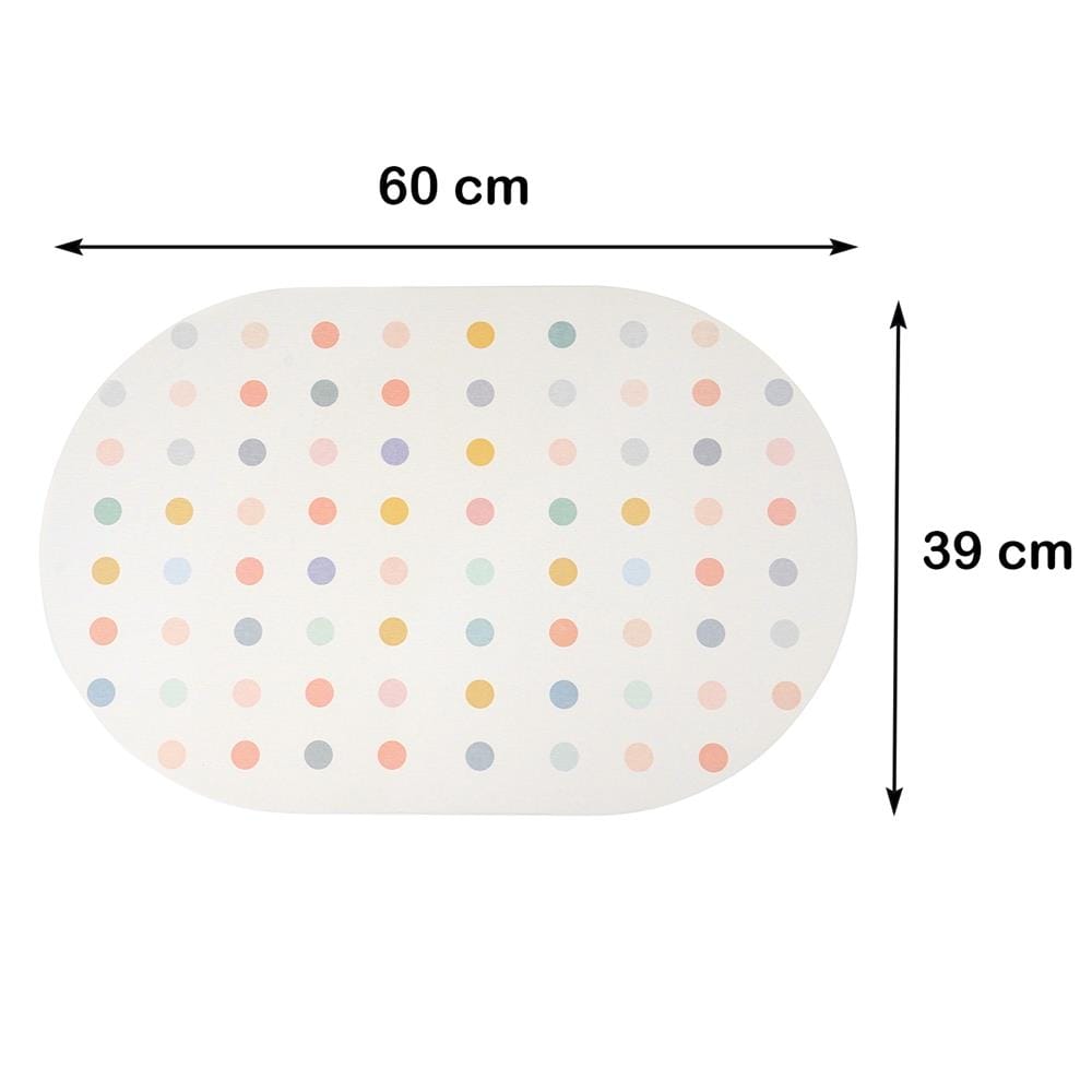 พรมหินเช็ดเท้า HOME LIVING STYLE DOT 39X60 ซม. สีขาว