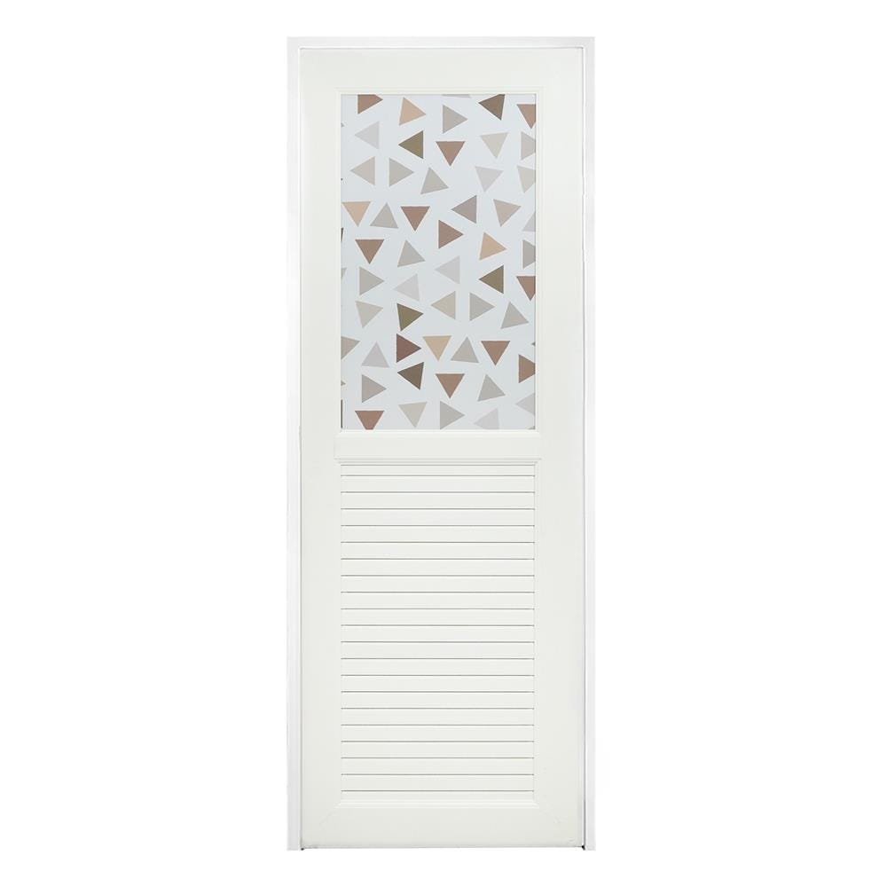 ประตูห้องน้ำ UPVC AZLE PYRAMID 70x200 ซม. สีขาว พร้อมวงกบ ไม่เจาะลูกบิด
