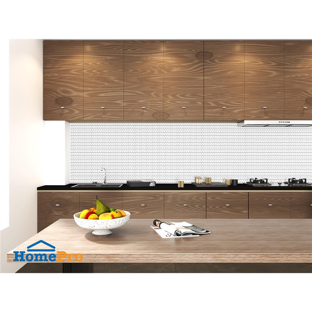 โมเสคพอร์ซเลน 26.5x31 ซม. TARA ไทนี่ ไวท์ เฮค กลอส ขาว