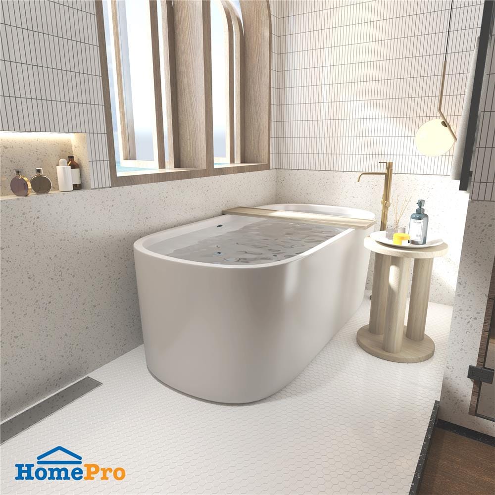 โมเสคพอร์ซเลน 26.5x31 ซม. TARA ไทนี่ ไวท์ เฮค กลอส ขาว