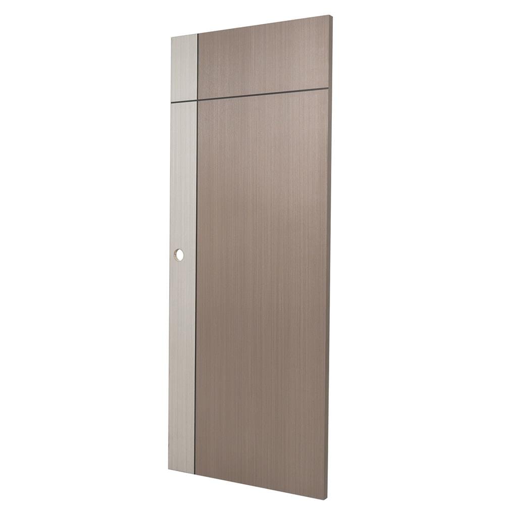 ประตูภายใน UPVC AZLE L0A-G2C 80X200 ซม. สี ASH/STONE GREY เจาะลูกบิด