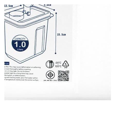 ขวดโหล PP ฝาดึง KECH CLOUD 1 ลิตร สีใส_6