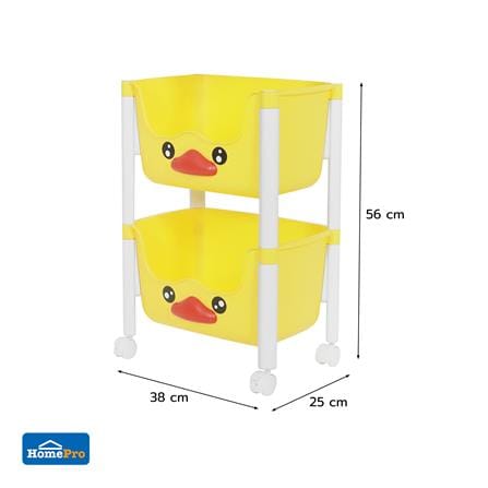 ชั้นวาง 2 ชั้น STACKO KID DUCK 38x25x56 ซม. สีเหลือง_9
