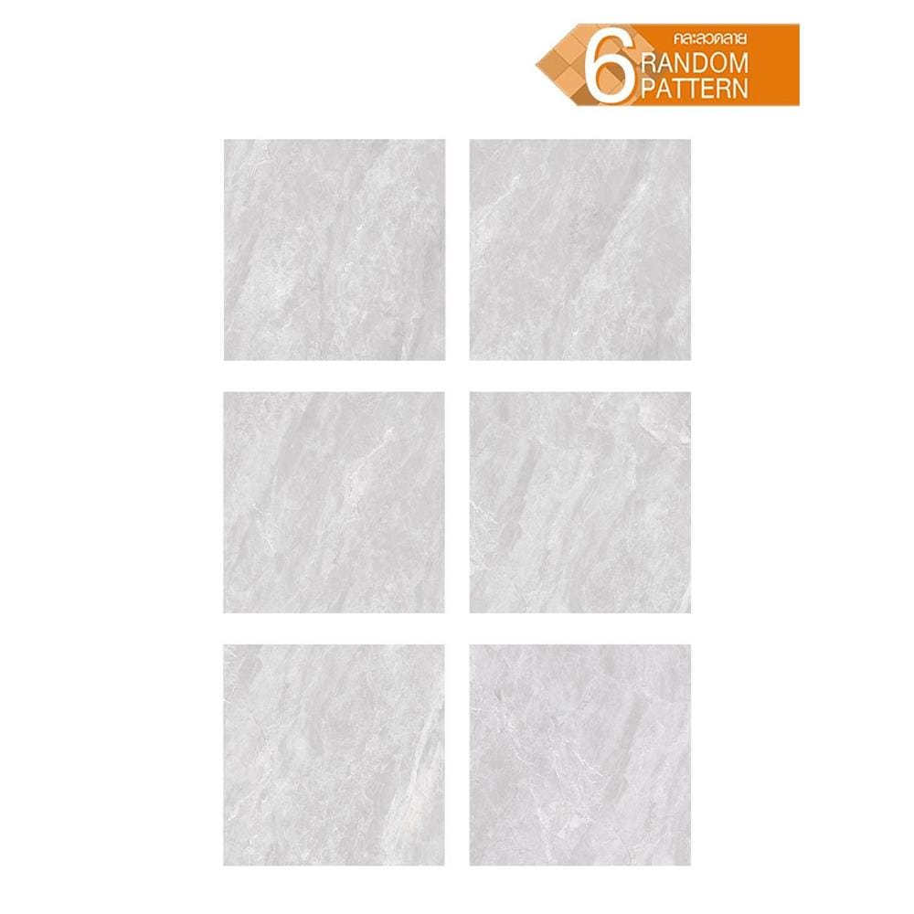 กระเบื้องพื้นพอร์ซเลน 60x60 ซม. TARA เบลเลน ไลท์เกรย์ A 1.44 ตร.ม.