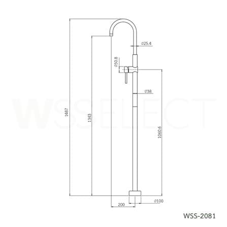 ก๊อกผสมอ่างอาบ WS WSS-2081 สีสเตนเลส_1