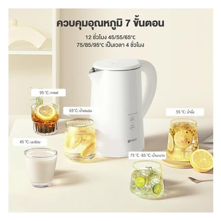 กาต้มน้ำไฟฟ้า SIMPLUS DRSH005WH00 สีขาว 1.8 ลิตร_1