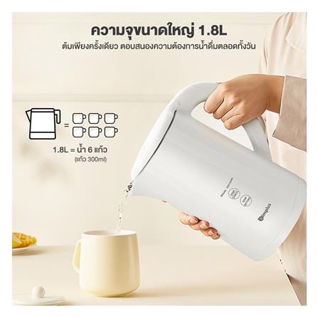 กาต้มน้ำไฟฟ้า SIMPLUS DRSH005WH00 สีขาว 1.8 ลิตร_3