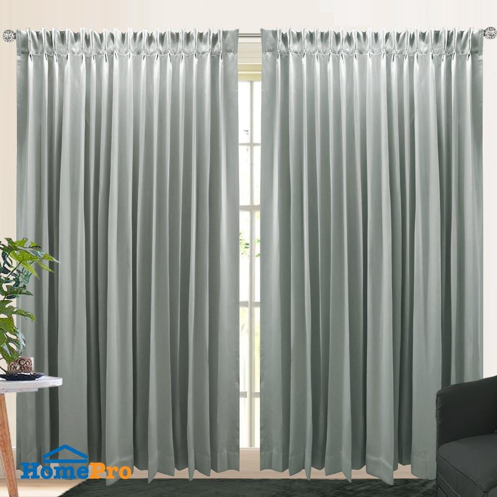 ผ้าม่านจีบ HOME LIVING STYLE BISTRO UV 180X220 ซม. สีเทา