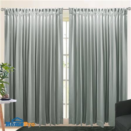 ผ้าม่านจีบ HOME LIVING STYLE BISTRO UV 180X220 ซม. สีเทา_4