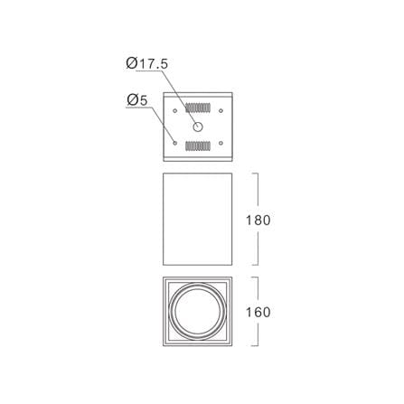 ดาวน์ไลท์ LUMAX 25-01940 6.2 นิ้ว สีขาว เหลี่ยม_6