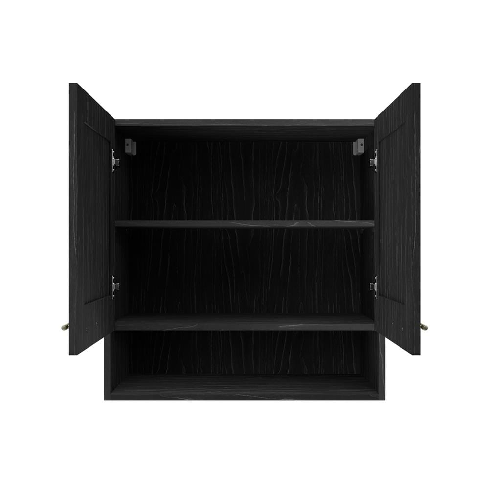 ตู้แขวนคู่พร้อมช่องโล่ง JUPITER D2 GLORY OAK 80x80 ซม. สีดำ