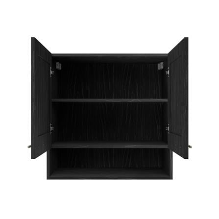 ตู้แขวนคู่พร้อมช่องโล่ง JUPITER D2 GLORY OAK 80x80 ซม. สีดำ_2
