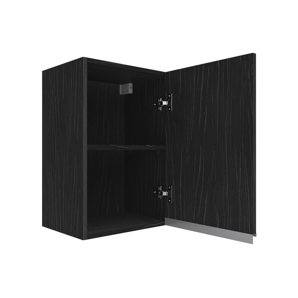 ตู้แขวนเดี่ยวบานเปิดขวา JUPITER CHACOAL OAK 40x60 ซม. สีดำ