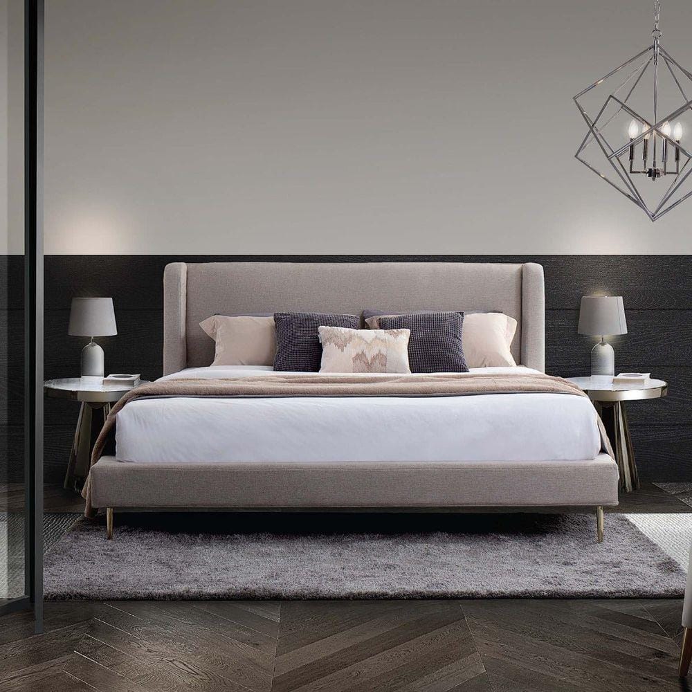 เตียง 6 ฟุต SB FURNITURE FLAVIO 19212616 สีเทา