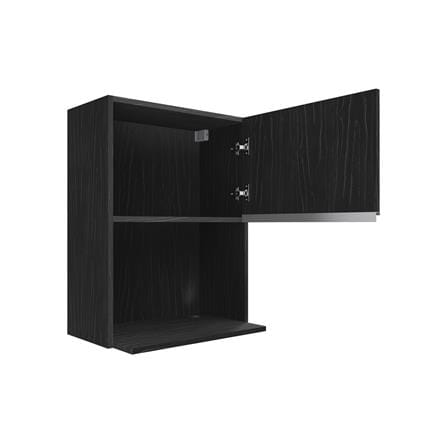 ตู้แขวนไมโครเวฟบานเปิดขวา JUPITER CHACOAL OAK 60x80 ซม. สีดำ_2