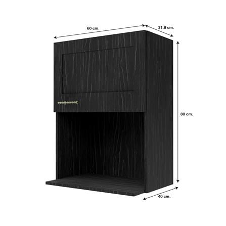 ตู้แขวนไมโครเวฟ JUPITER GLORY OAK 60x80 ซม. สีดำ_5