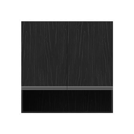 ตู้แขวนคู่พร้อมช่องโล่ง JUPITER D2 CHACOAL OAK 80x80 ซม. สีดำ_1