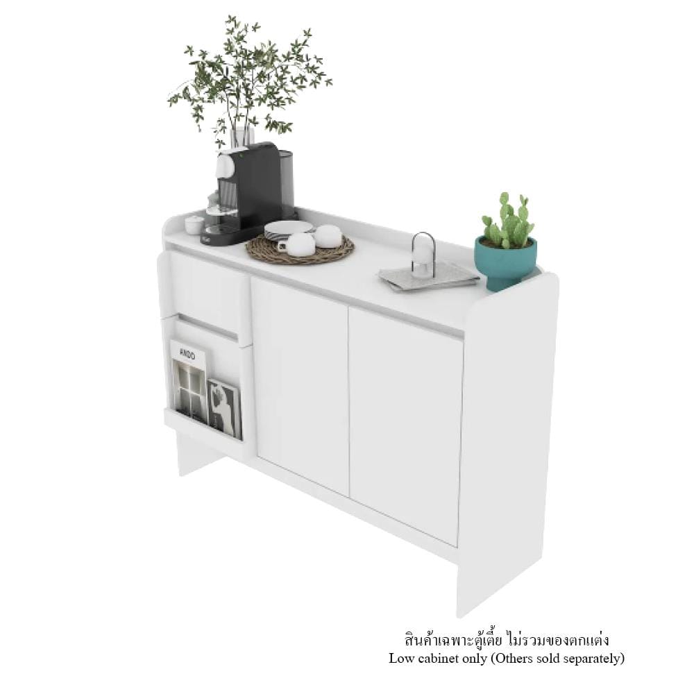 ตู้เตี้ย SB FURNITURE BROOKIE 19216504 120 ซม. สีขาว