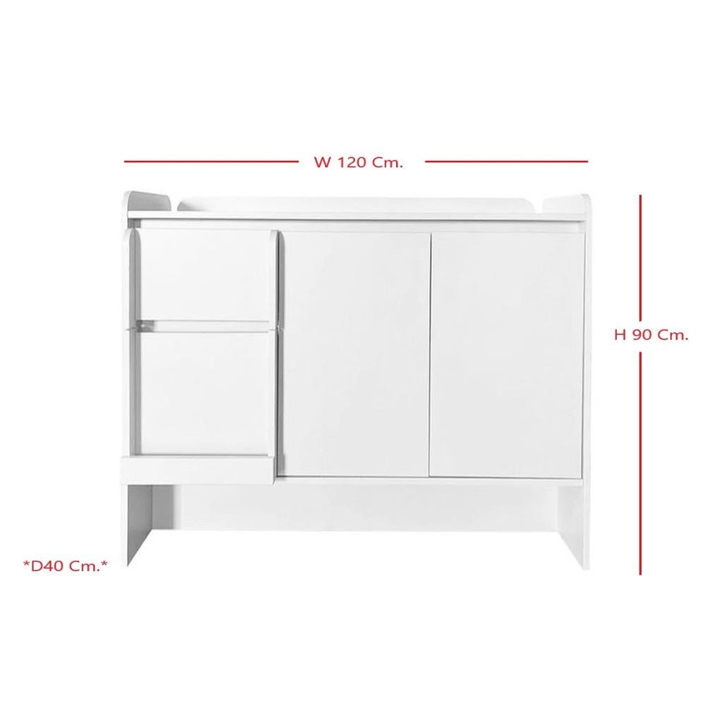 ตู้เตี้ย SB FURNITURE BROOKIE 19216504 120 ซม. สีขาว