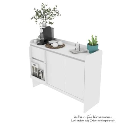 ตู้เตี้ย SB FURNITURE BROOKIE 19216504 120 ซม. สีขาว_4