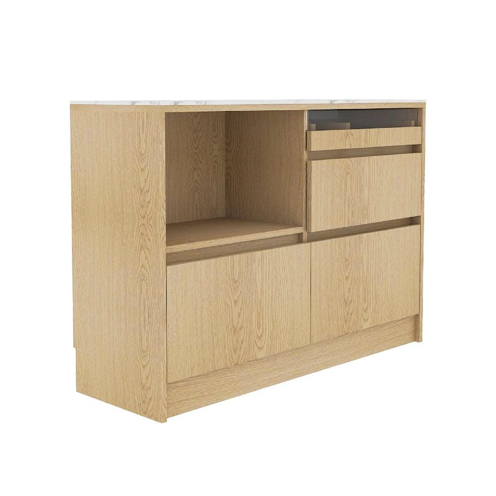 ตู้เตี้ยบานผสม SB FURNITURE PURIN 19220502 120 ซม. สีแคนยอนโอ๊ค