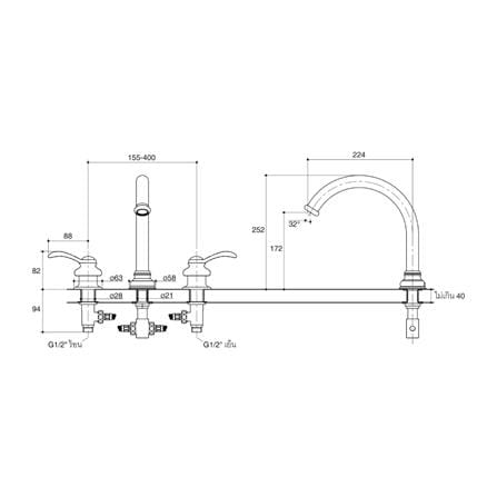 ก๊อกผสมอ่างอาบ KOHLER K-12885T-B4-AF_1