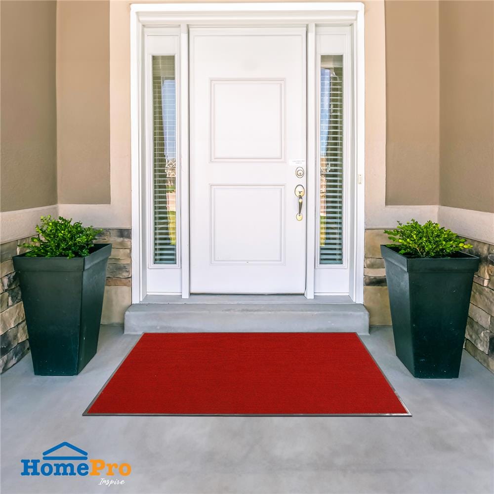 พรมเช็ดเท้าดักฝุ่น HOME LIVING STYLE MX-U650 120X180 ซม. สีแดงเข้ม