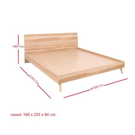 เตียง 6 ฟุต KONCEPT PLAYEAH 19214526 สีลินด์เบิร์กโอ๊ค_5
