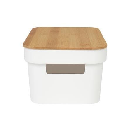 กล่องฝาไม้ 3.5 ลิตร STACKO HOMEY 26.5x17x12.5 ซม. สีขาว_4