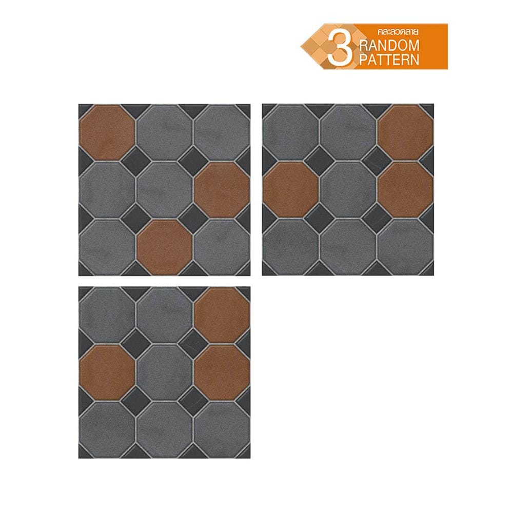 กระเบื้องพื้น 16x16 นิ้ว COTTO ซีเมนต์ บล็อค มิกซ์ เทา PM 0.96 ตร.ม.