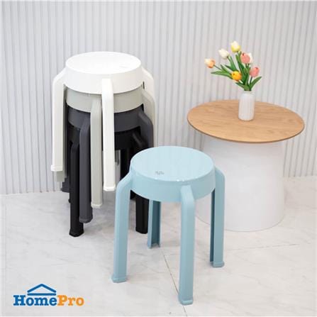 เก้าอี้พลาสติก SPRING STOOL RELAX&RESET สี CHARCOAL_5