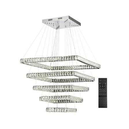 ไฟช่อ LED EVL CFC-11080 100 วัตต์ DAYLIGHT/COOL WHITE/WARM WHITE สีใส/เงิน 5 หัว_0