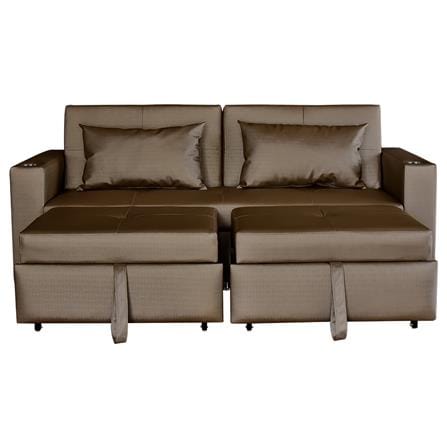 โซฟาเบด FURDINI FOSTER PVC สีน้ำตาลเข้ม_4
