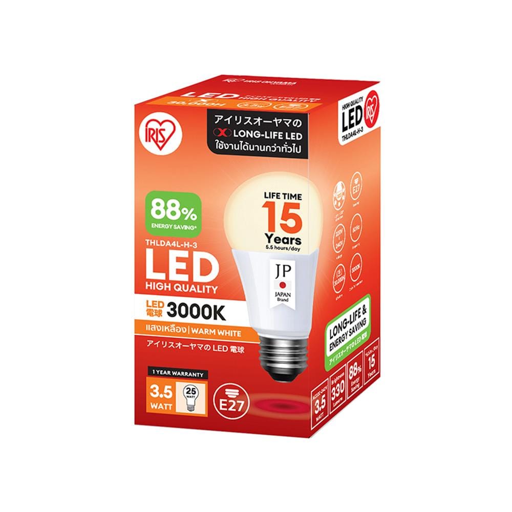 หลอด LED IRIS OHYAMA THLDA4L-H-3 3.5 วัตต์ WARM WHITE E27