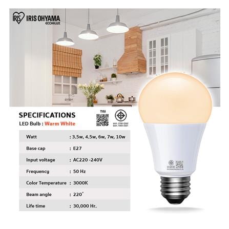 หลอด LED IRIS OHYAMA THLDA4L-H-3 3.5 วัตต์ WARM WHITE E27_9