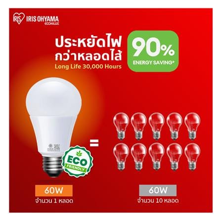 หลอด LED IRIS OHYAMA THLDA10L-H-11 10 วัตต์ WARM WHITE E27_3