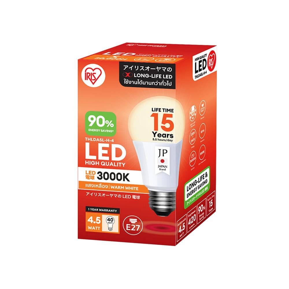 หลอด LED IRIS OHYAMA THLDA5L-H-4 4.5 วัตต์ WARM WHITE E27